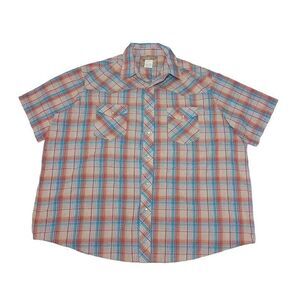 Wrangler Men's 2XL Shirt Pearl Snap Western Fashion Short Sleeve‎ Multicolor